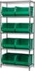 Shelving, Wire Shelving Kit, 18x36x74, 9 Bins - AWS183630270G - Akro-Mils, Inc.