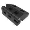 Butt Hinge, 48 mm size, with Mounting Counter bore Holes and Stud Mount, Polyamide, Black -- EH-DHIF-5048-HS - Image