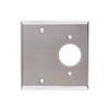 2-Gang 1 φ35.7mm Diameter Single Device and 1 Blank Combination Wall Plates, Stainless Steel Standard Size Polished Finish - 54SBS - Suzhou Ele Mfg Co., Ltd.