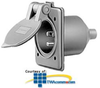 Hubbell Weatherproof Straight Blade Inlets 15A, 125V - HBL61CM64 - TelephoneStuff.com