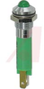 Indicator, Pnl-Mnt;LED;Green;8mm;24VDC;32mcd;Prominent Bezel;Satin Chrome - 70011578 - Allied Electronics, Inc.