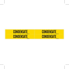 Brady B-946 Black on Yellow Vinyl Self-Adhesive Pipe Marker - 1 1/8 in Height - 3/4 in Character Height - 7 in Length - Printed Msg = CONDENSATE - 7061-4 - 754476-79294 - R. S. Hughes Company, Inc.