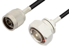 N Male to 7/16 DIN Male Cable 60 Inch Length Using RG58 Coax, RoHS - PE3207LF-60 - Pasternack