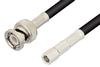 SMC Plug to BNC Male Cable 12 Inch Length Using RG58 Coax - PE3244-12 - Pasternack