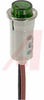 Indicator,Pnl-Mnt;LED;Green;1/2In;24VDC;Wire Leads;Nylon;Flat Cylndrical Lens - 70213969 - Allied Electronics, Inc.