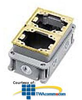Hubbell 2-G Deep Cast Iron Rectangular Metallic Floor Box - B4233 - TelephoneStuff.com