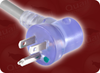 NEMA 5-15P HG RIGHT ANGLE CLEAR to IEC-60320-C13 RIGHT ANGLE CLEAR HOME // Power Cords // Hospital Grade Power Cords // Clear Plugs And Connectors - 0270.120 - Quail Electronics