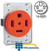 Leviton 3-Pole 4-Wire Grounding Flush Mount Receptacle.. -- 9460-IG - Image