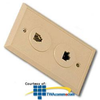 Suttle Flush, Duplex Faceplate with Keyed Termination - 8C.. - 697B68H - TelephoneStuff.com