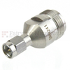 SMA Male (Plug) to N Female (Jack) Adapter, Passivated Stainless Steel Body, 1.15 VSWR - SM4241 - Fairview Microwave Inc.