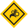 Brady B-401 High Impact Polystyrene Rectangle Yellow Machine & Equipment Sign - 14 in Width x 10 in Height - TEXT: PINCH POINT - 25183 - 754476-25183 - R. S. Hughes Company, Inc.