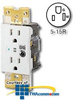 Leviton Acenti NEMA 5-15R Surge Receptacle -- ACSSR - Image