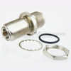 Hermetically Sealed N Female (Jack) to N Female (Jack) Bulkhead Adapter, Nickel Plated Brass Body, 1.3 VSWR - SM4057 - Fairview Microwave Inc.
