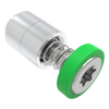 Captive Screw, 4-40 Thread, Flare-in, TORX®, Smooth Green Knob -- 52-16-11-4-014