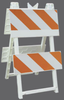 Econocade® Type II White Barricade - 110-WT8B8HIP - Traffic Safety Warehouse