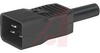 AC Inlet, Plug Mates, rewireable, mateswith C19 outlet, 20 A, 250 VAC - 70080795 - Allied Electronics, Inc.