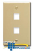 ICC 2-Port 1-Gang Faceplate - IC107F02 - TelephoneStuff.com