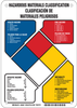 Brady B-401 Polystyrene Rectangle White Chemical, Biohazard, Hazardous & Flammable Material Sign - 7 in Width x 10 in Height - Language English / Spanish - 99097 - 754473-99097 - R. S. Hughes Company, Inc.