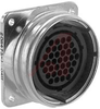 Connector; Receptacle; 37; Thermoplastic; 28; Zinc Alloy; Black; Metal; Nickel - 70083025 - Allied Electronics, Inc.