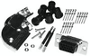 15 pin-HD Male Connector and Right Angle Hood Assembly - Crimp Type - CVD RA04-15HD - Visual Sound, Inc.