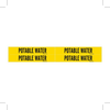 Brady B-946 Black on Yellow Vinyl Self-Adhesive Pipe Marker - 1 1/8 in Height - 3/4 in Character Height - 7 in Length - Printed Msg = POTABLE WATER - 7218-4 - 754476-79934 - R. S. Hughes Company, Inc.