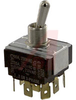 Switch,3PDT,ON-NONE-ON,SPADE TerminalS - 70131550 - Allied Electronics, Inc.