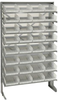 Sloped Rack, 8Shelves, 32Bins, Clear; Shelving Unit Type Quantum Storage - 42AC5683 - Newark, An Avnet Company