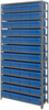 Open Shelving, 13Shelves, 48Bins, Blue; Shelving Unit Type Quantum Storage - 44AC8881 - Newark, An Avnet Company