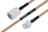 MIL-DTL-17 N Male to TNC Male Cable 24 Inch Length Using M17/128-RG400 Coax - PE3M0072-24 - Pasternack