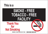 Brady B-302 Polyester Rectangle White Smoking Not Permitted Sign - 10 in Width x 7 in Height - Laminated - 123929 - 754473-79645 - R. S. Hughes Company, Inc.