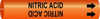 Brady Bradysnap-On B-915 Black on Orange Plastic Snap-On Pipe Marker - 3/4 in Character Height - Printed Msg = NITRIC ACID - 4350-B - 754473-67738 - R. S. Hughes Company, Inc.