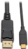 USB 3.1 Gen 1 USB-C to DisplayPort 4K Adapter Cable (M/M), Thunderbolt 3 Compatible, 4K @60Hz, 10 ft. -- U444-010-DP - Image