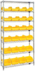 Open Wire Shelving, 7Shelves, 24Bin, Yel; Shelving Unit Type Quantum Storage - 44AC8623 - Newark, An Avnet Company