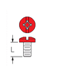 6-32 Binding Head Screw, -2 Red -- 9190-2 - Image