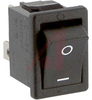 Switch, Snap-In POWER Rocker, DPST, ON-NONE-OFF, BLACK CAP, QUICK CONNECT - 70191995 - Allied Electronics, Inc.