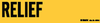 Brady B-946 Black on Yellow Vinyl Self-Adhesive Pipe Marker - 4 in Height - 3 1/2 in Character Height - 20 1/2 in Length - Printed Msg = RELIEF with Right Arrow - 98494 - 754476-98494 - R. S. Hughes Company, Inc.