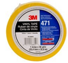 3M 471 Yellow Marking Tape - 1 in Width x 36 yd Length - 5.2 mil Thick - 68855 - 051115-68855 - R. S. Hughes Company, Inc.