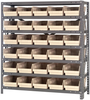 Open Shelving, 7Shelves, 30Bins, Ivory; Shelving Unit Type Quantum Storage - 44AC8912 - Newark, An Avnet Company
