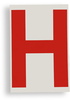 ToughStripe Die-Cut Red Letter H - 121735 - Brady Corporation