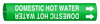 Brady Bradysnap-On B-915 White on Green Plastic Snap-On Pipe Marker - 1/2 in Character Height - Printed Msg = DOMESTIC HOT WATER with Right Arrow - 4316-A - 754473-67118 - R. S. Hughes Company, Inc.