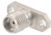 SMA Female (Jack) Connector Field Replaceable 2 Hole Flange (Panel Mount) 0.015 inch Pin, .481 inch Hole Spacing with Metal Contact Ring - FMCN1636 - Fairview Microwave Inc.