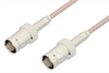 75 Ohm BNC Female to 75 Ohm BNC Female Cable 12 Inch Length Using 75 Ohm RG179 Coax - PE33451-12 - Pasternack