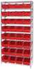 Open Wire Shelving, 9Shelves, 32Bin, Red; Shelving Unit Type Quantum Storage - 44AC8575 - Newark, An Avnet Company