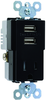 Usb Charger W/ Receptacle, 5V/125V, 2.1A/15A, Black; Product Range Legrand Pass & Seymour - 46W2373 - Newark, An Avnet Company