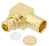 RA MMCX Plug Connector For RG405 Cable, Solder, Gold Plated Brass Body, Length 0.27 In -- SC9537 - Image