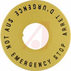 Switch, TH8 Series, Emergency Stop,Yellow Plastic Background Disk, -- 70162581