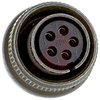 connector,metal circular,str plug,solidbkshl,size 14s,5 #16 solder socket cont - 70143524 - Allied Electronics, Inc.