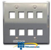 ICC Flush Mount Double Gang Stainless Steel Faceplate-8.. -- IC107DF8SS