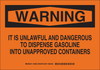 Brady B-302 Polyester Rectangle Orange Chemical, Biohazard, Hazardous & Flammable Material Sign - 10 in Width x 7 in Height - Laminated - 126584 - 754473-74774 - R. S. Hughes Company, Inc.