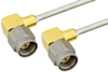 SMA Male Right Angle to SMA Male Right Angle Semi-Flexible Precision Cable 9 Inch Length Using PE-SR405FL Coax, RoHS - PE39416-9 - Pasternack